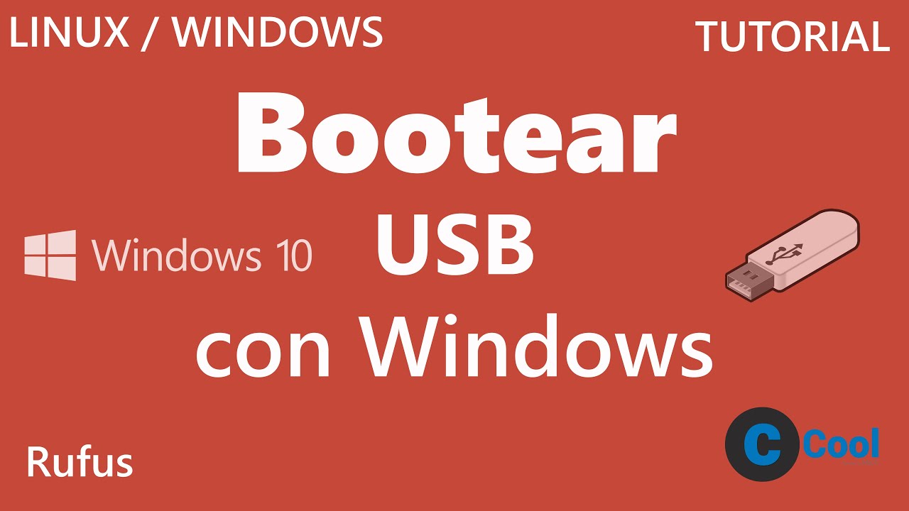 crear usb booteable windows 10